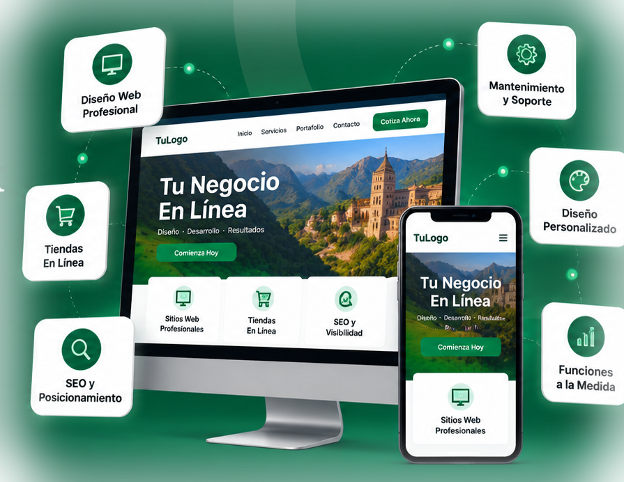 Diseño web, tiendas en línea, SEO, mantenimiento y funciones personalizadas